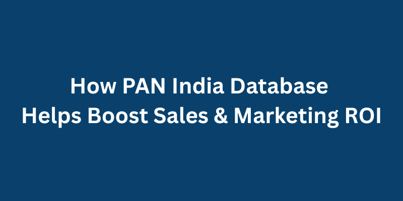 How PAN India Database Helps Boost Sales & Marketing ROI