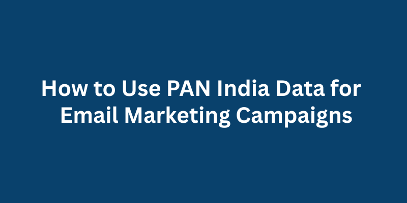 How to Use PAN India Data for Email Marketing Campaigns
