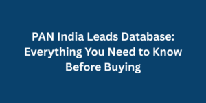 PAN India Leads Database Everything You Need to Know Before Buying