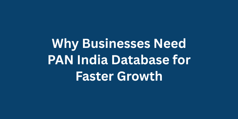 Why Businesses Need PAN India Database for Faster Growth