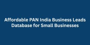 Affordable PAN India Business Leads Database for Small Businesses